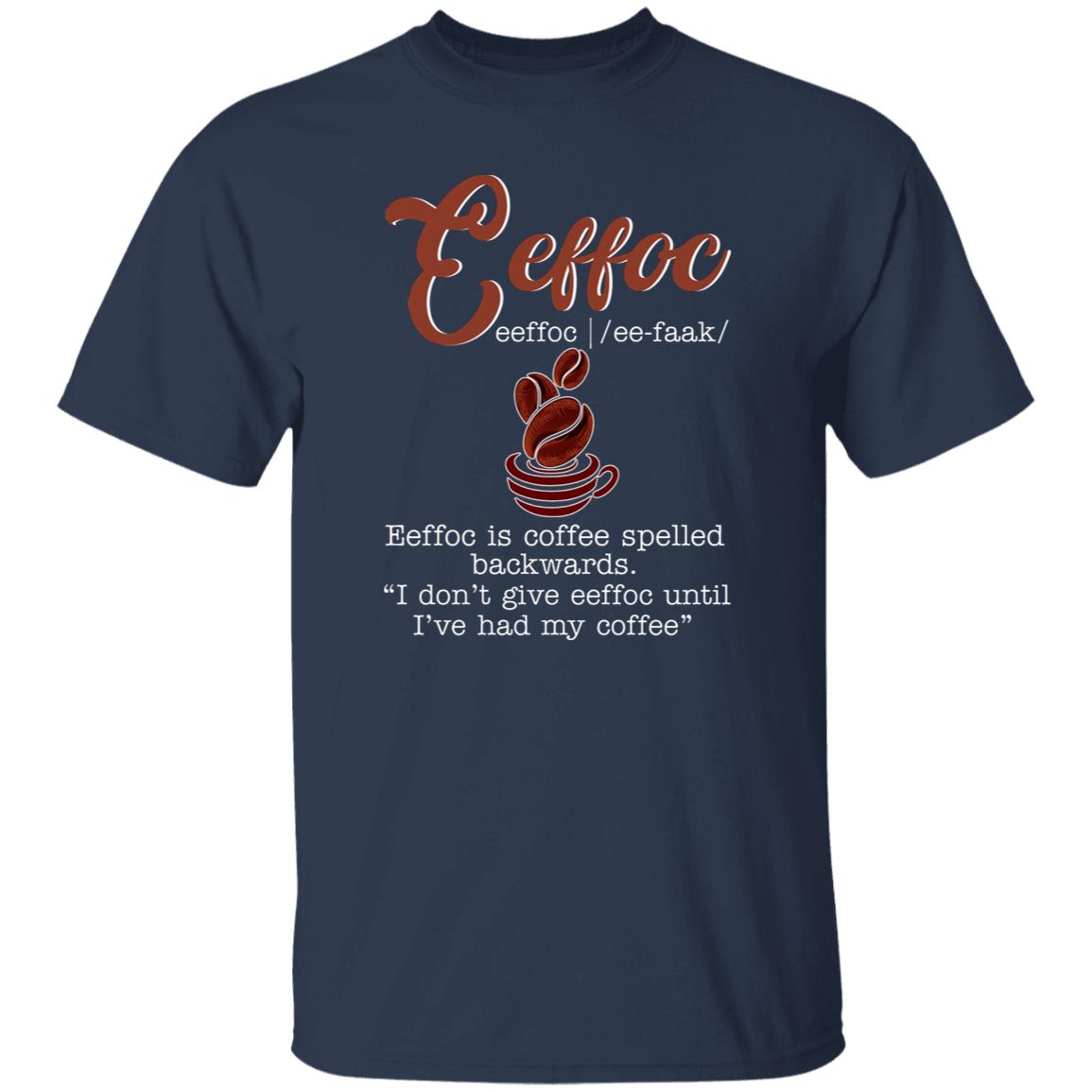 Eeffoc definition Unisex shirt gift funny coffee lover tee black navy dark heather-Navy-Family-Gift-Planet