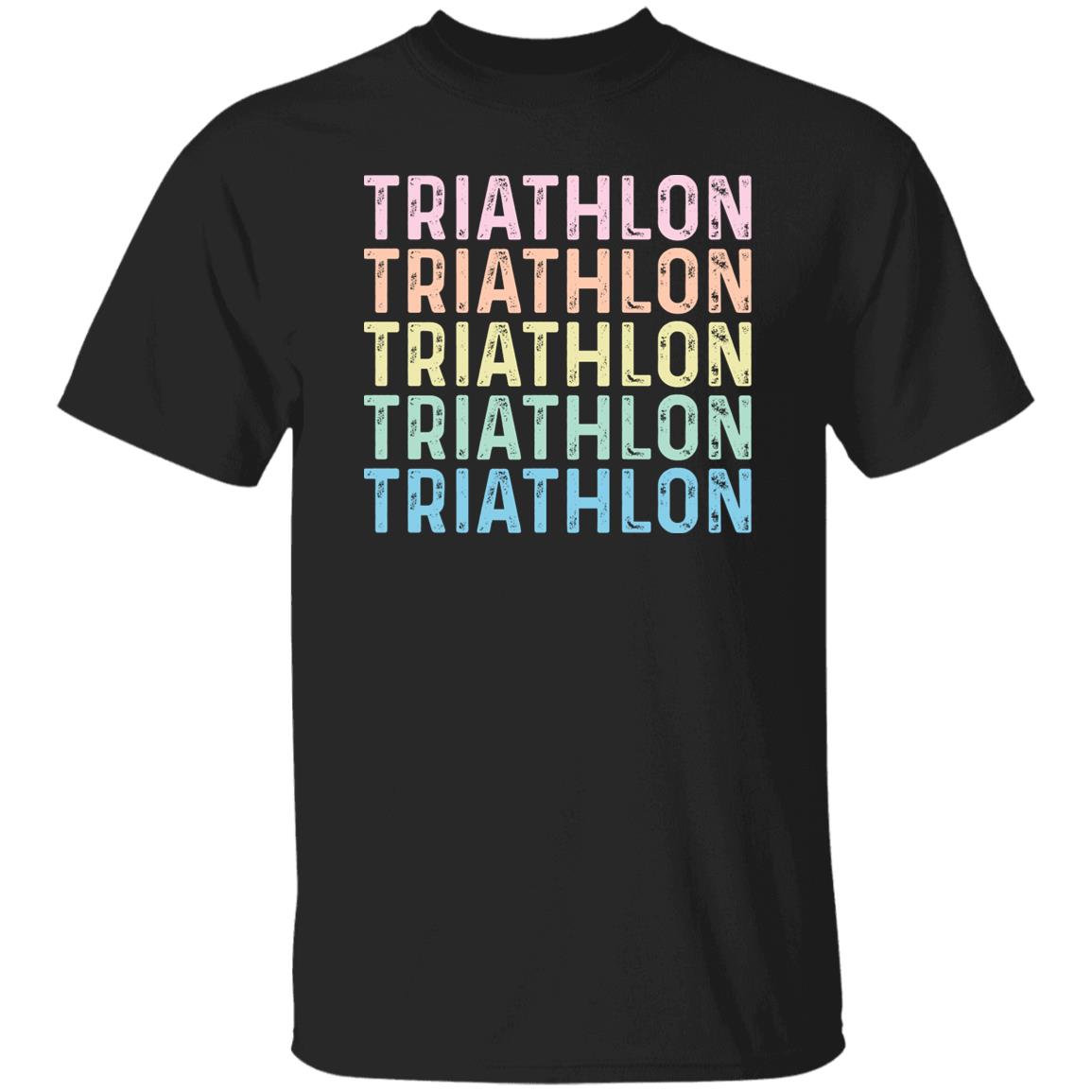Triathlon Unisex Shirt, Triathlon tournament tee Black S-2XL-Black-Family-Gift-Planet