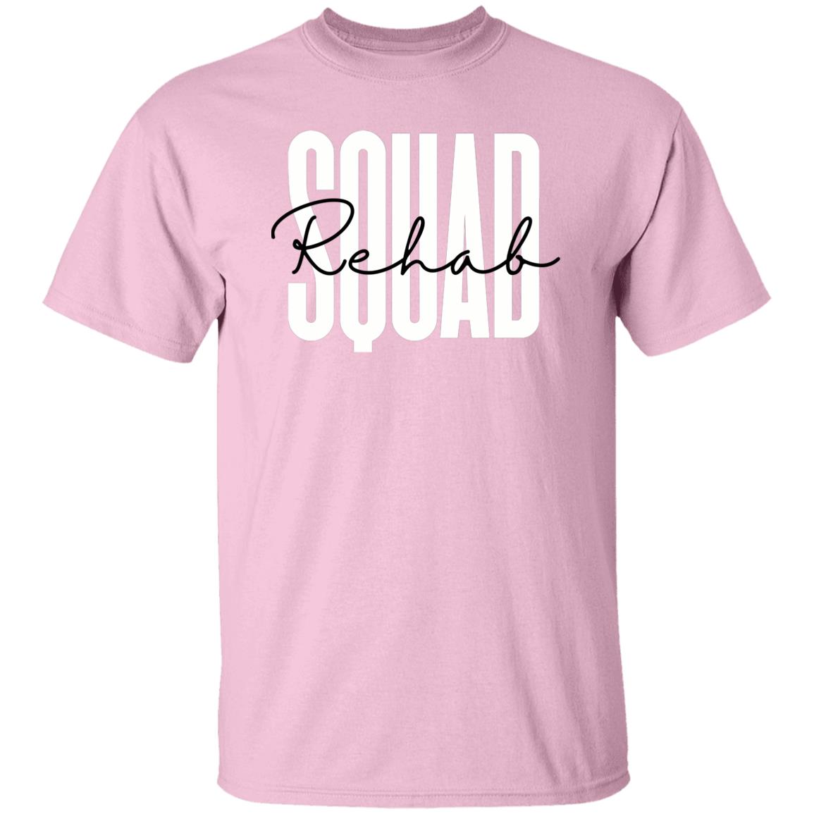 Rehab squad T-shirt gift Rehabilitation nurse Physical therapist Unisex Tee Sand Pink Light Blue-Family-Gift-Planet