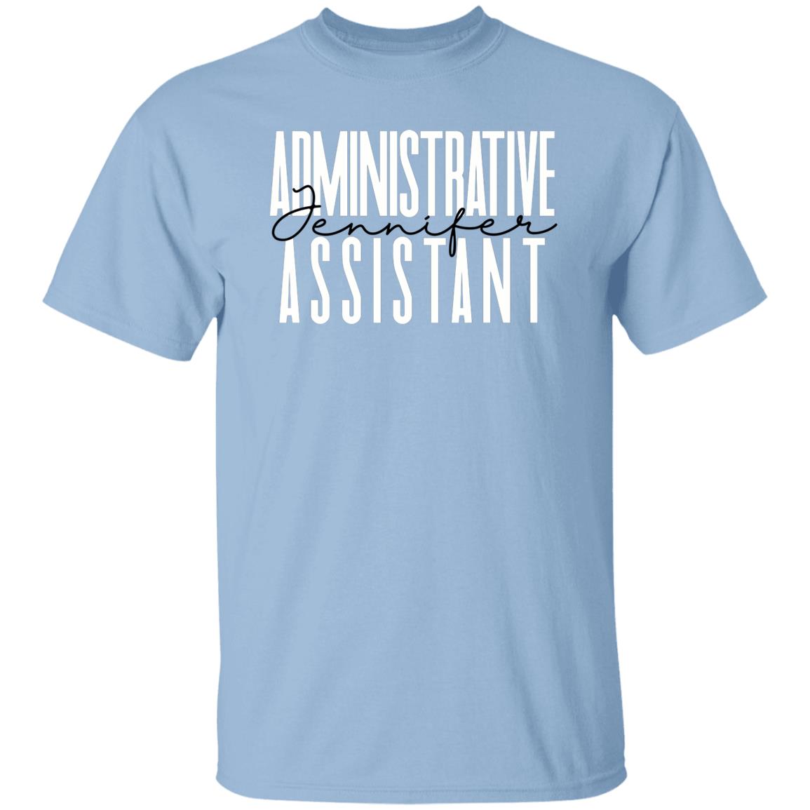 Personalized Administrative assistant Unisex T-shirt Custom name admin Sand Blue Pink-Family-Gift-Planet