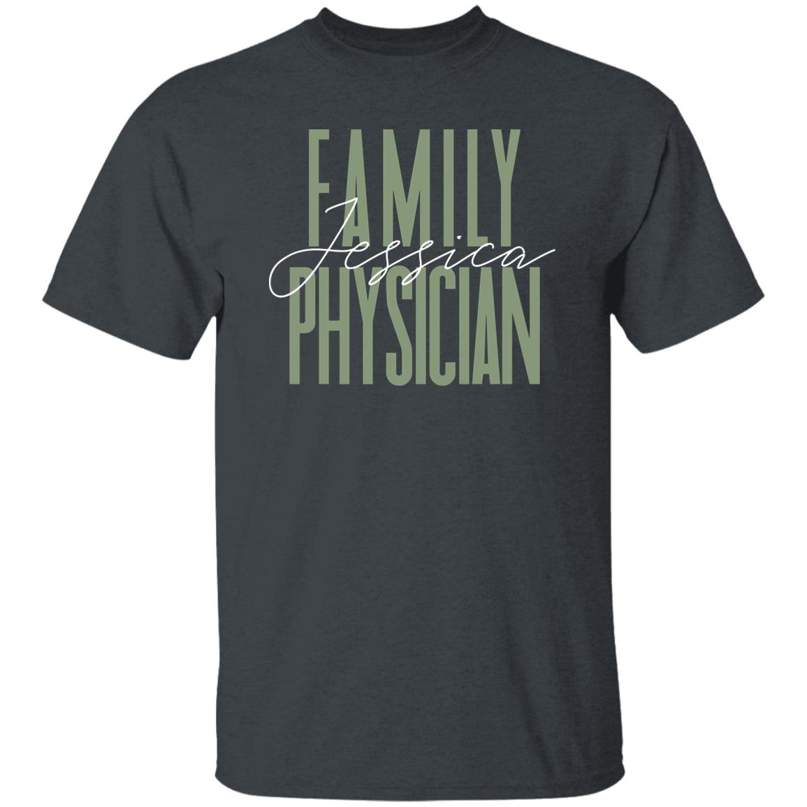 Family physician T-Shirt gift Family Therapist Doctor Customized Unisex tee Black Navy Dark Heather-Family-Gift-Planet