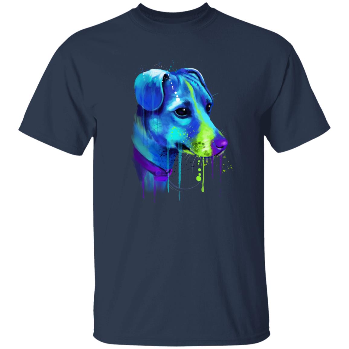 Watercolor painting Jack Russel dog Unisex shirt S-2XL black navy dark heather-Navy-Family-Gift-Planet