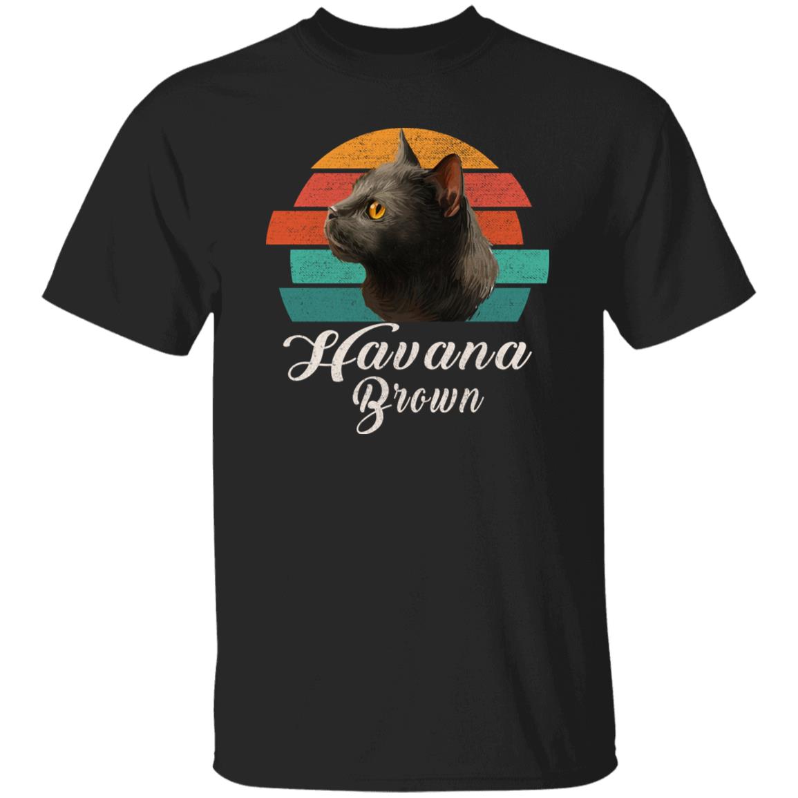 Havana Brown cat retro Unisex shirt Black Dark Heather-Family-Gift-Planet