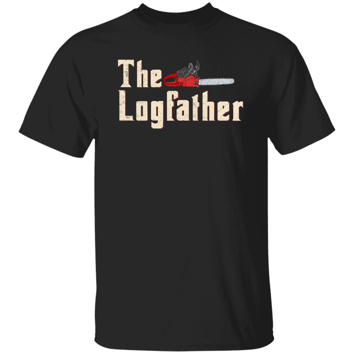 The Logfather shirt Lumberjack dad tee black navy dark heather-Family-Gift-Planet