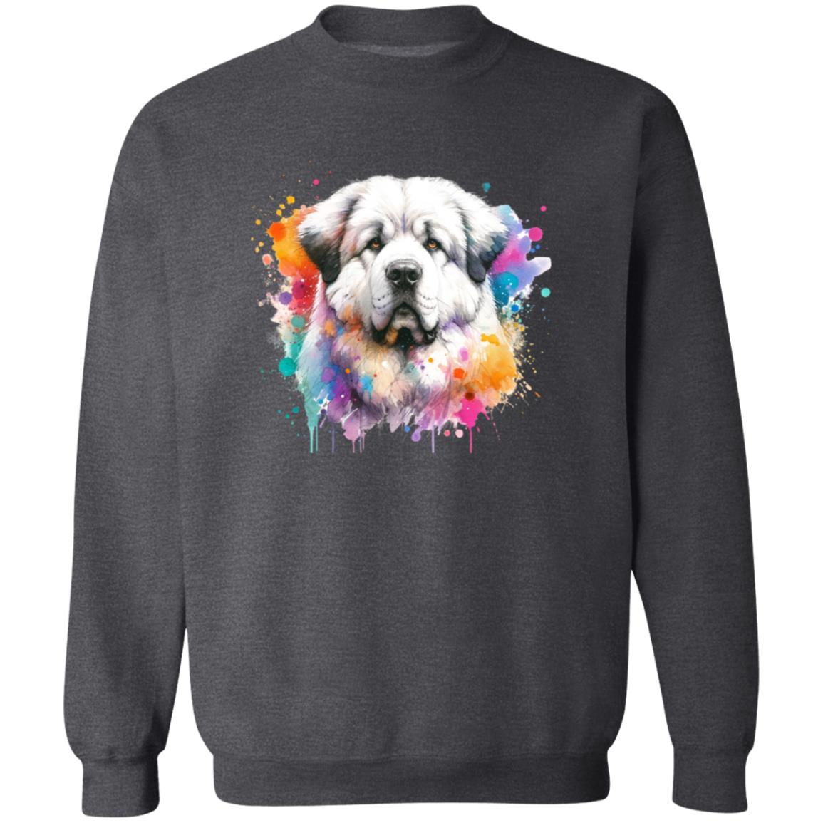 Akbash Dog mama Color Splash Unisex Sweatshirt Black Navy Dark Heather-Family-Gift-Planet