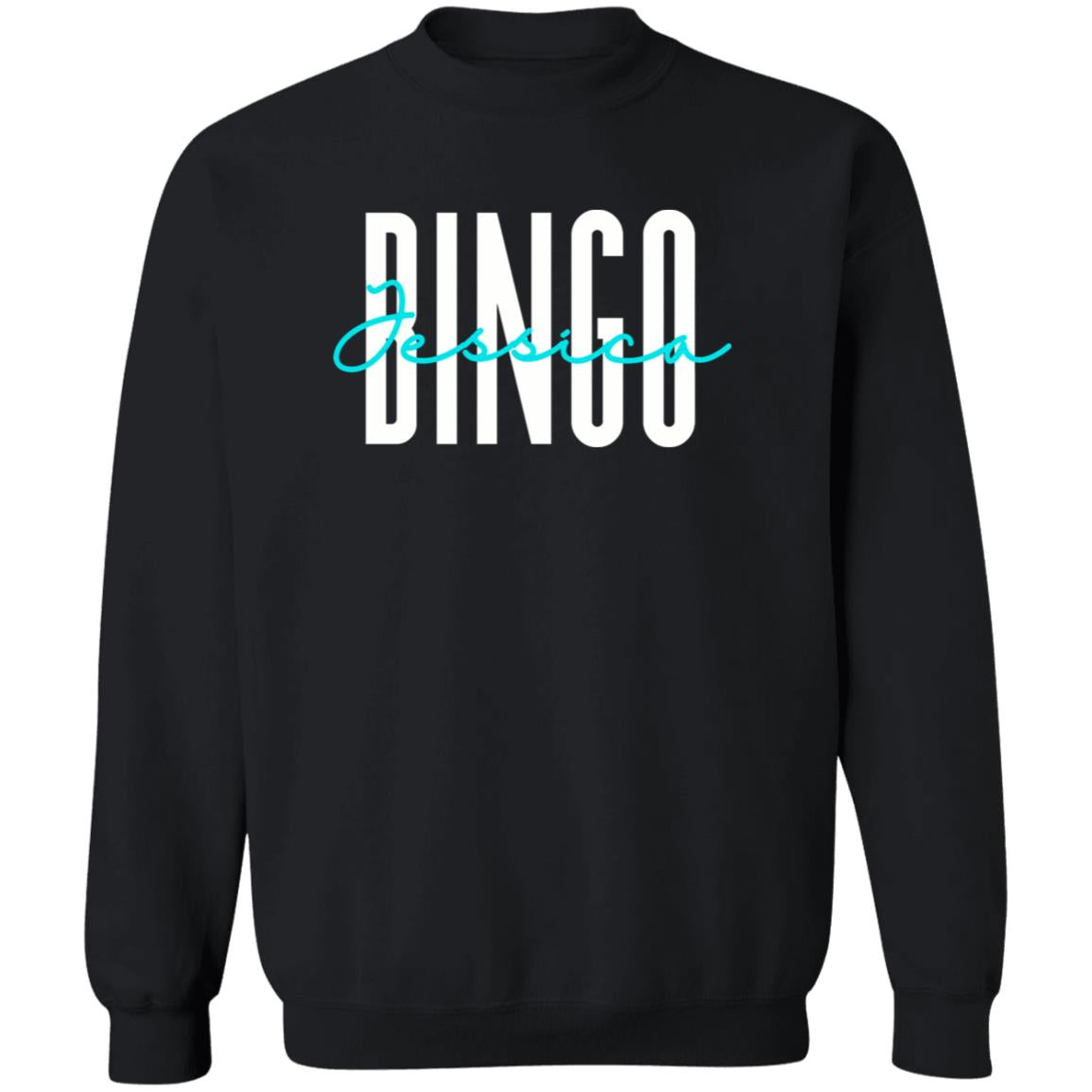 Personalized Bingo Unisex Sweatshirt Custom name Bingo player Sand Black Dark Heather-Family-Gift-Planet