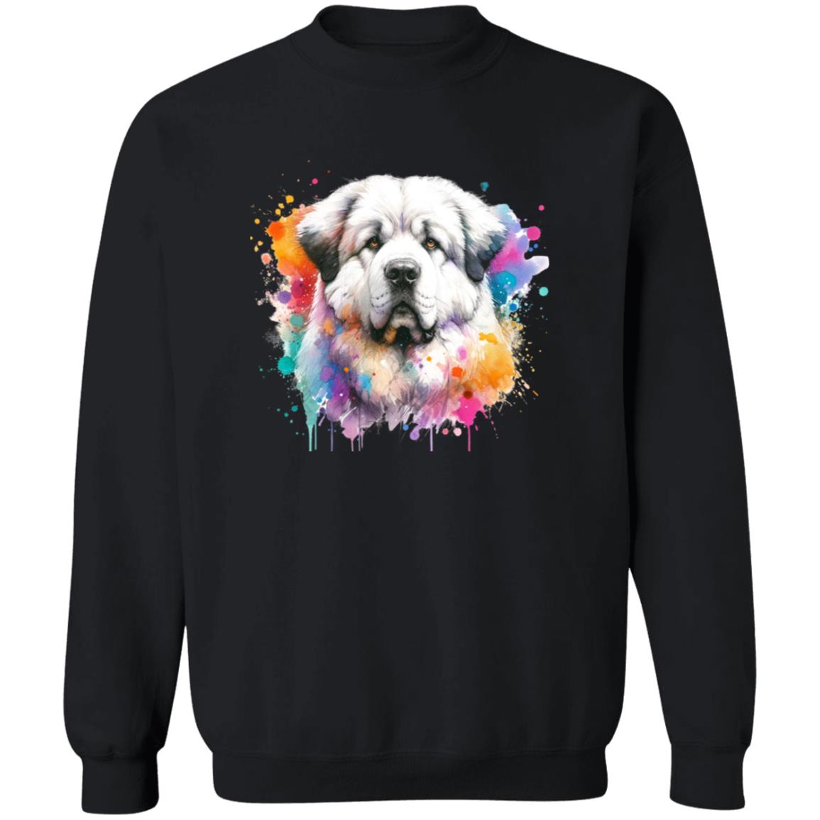 Akbash Dog mama Color Splash Unisex Sweatshirt Black Navy Dark Heather-Family-Gift-Planet