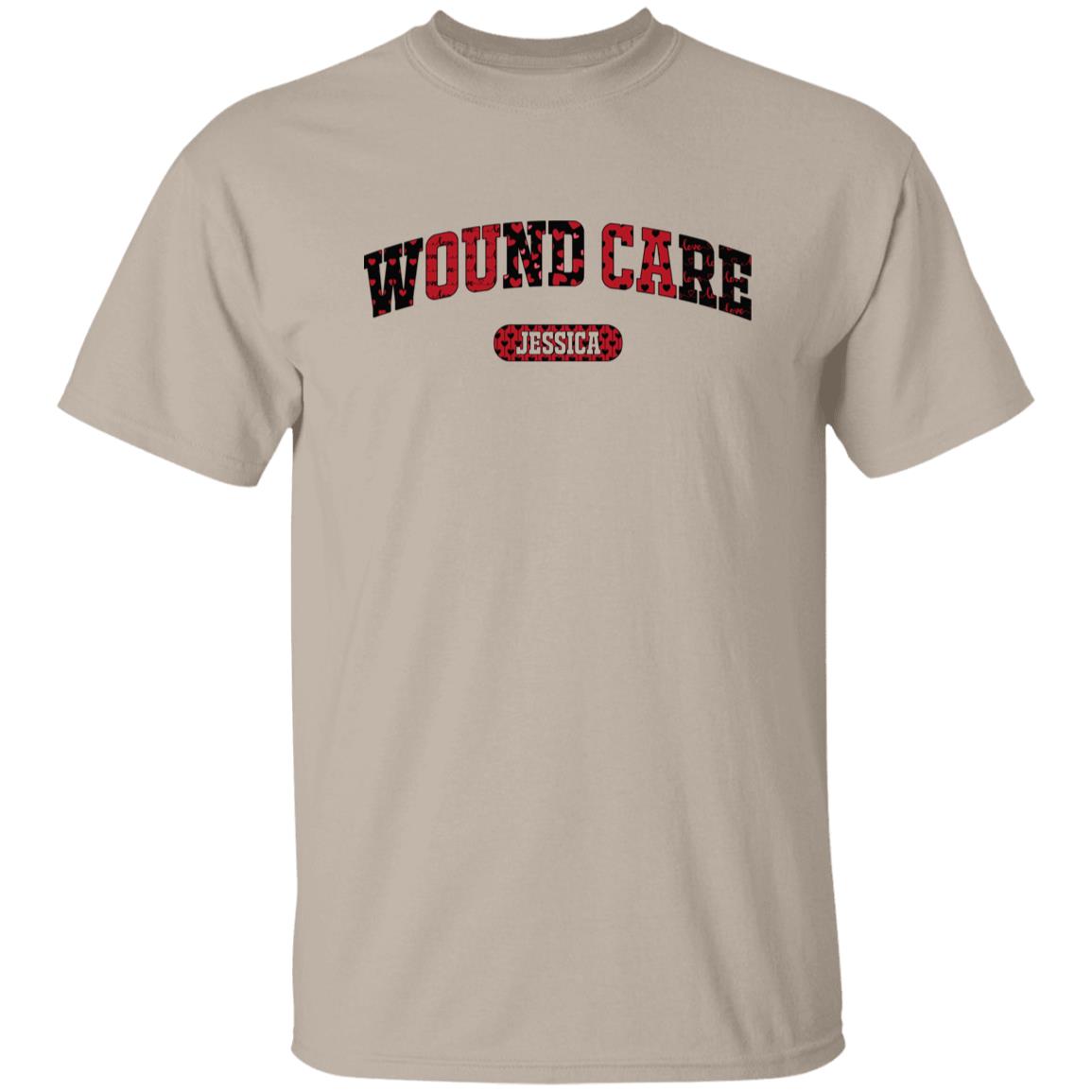 Personalized Wound care Valentine's Day Unisex T-Shirt Custom name Wound care nurse heart love-Family-Gift-Planet