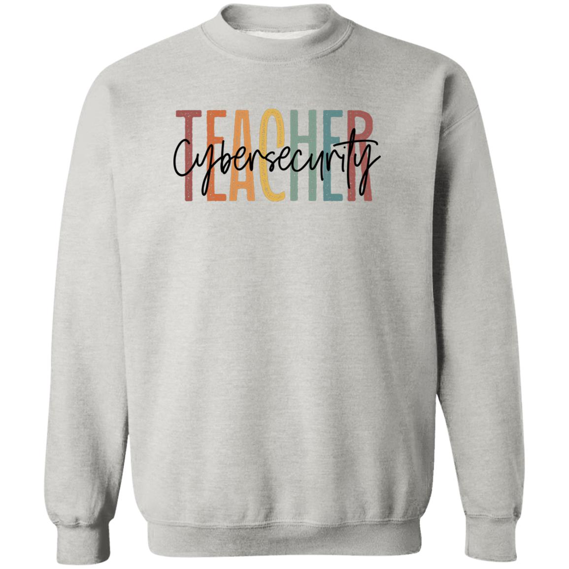 Cybersecurity teacher Sweatshirt Crewneck Unisex Gildan Sand Ash S-2XL-Ash-Family-Gift-Planet