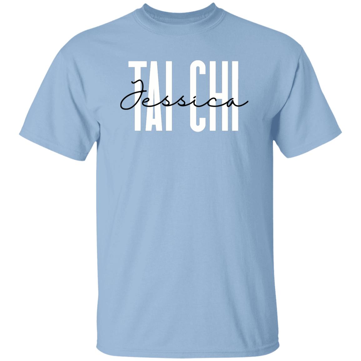 Personalized Tai chi T-shirt gift Custom name Tai chi martial arts lover Unisex Tee Sand Pink Light Blue-Family-Gift-Planet