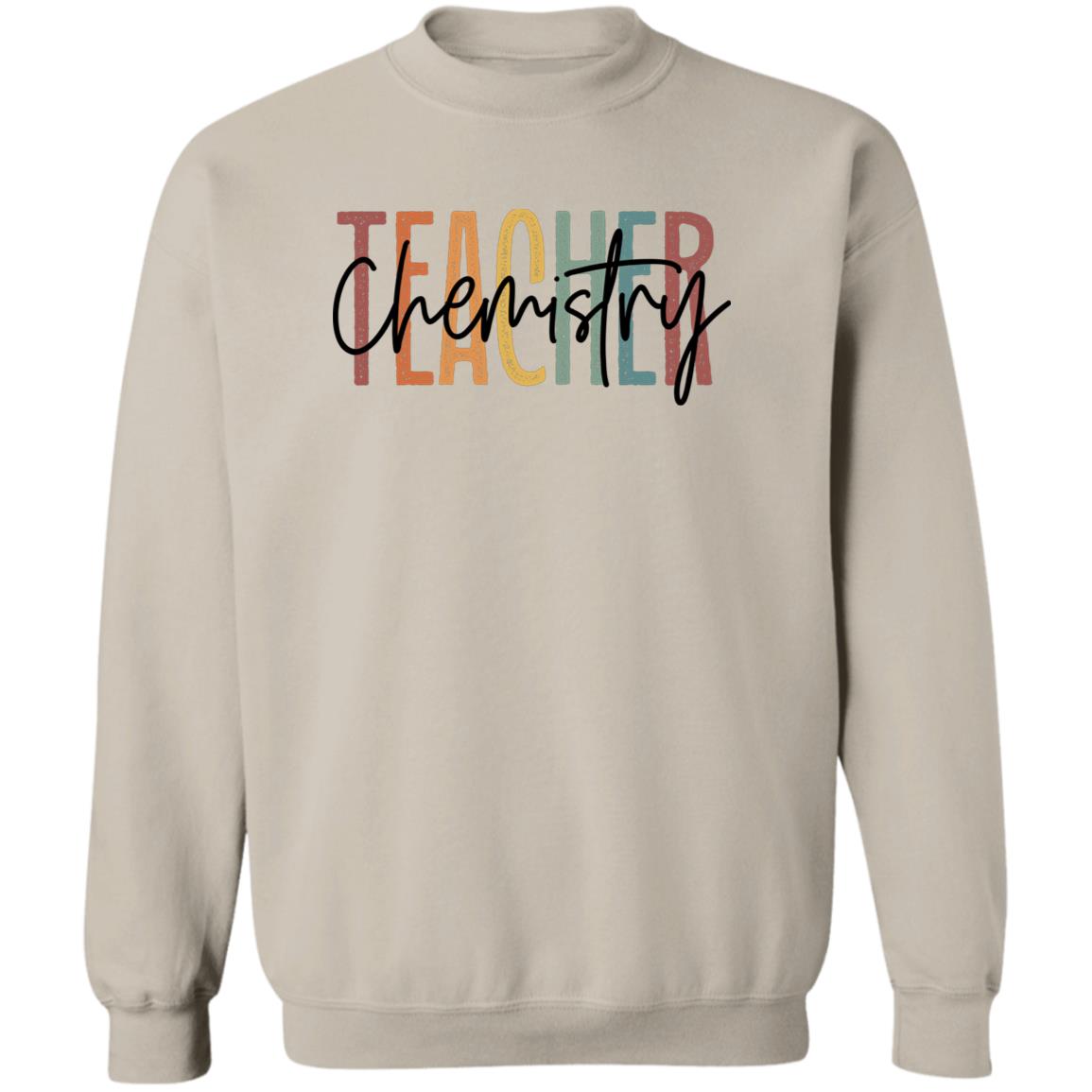 Chemistry teacher Sweatshirt Crewneck Unisex Gildan Sand Ash S-2XL-Sand-Family-Gift-Planet