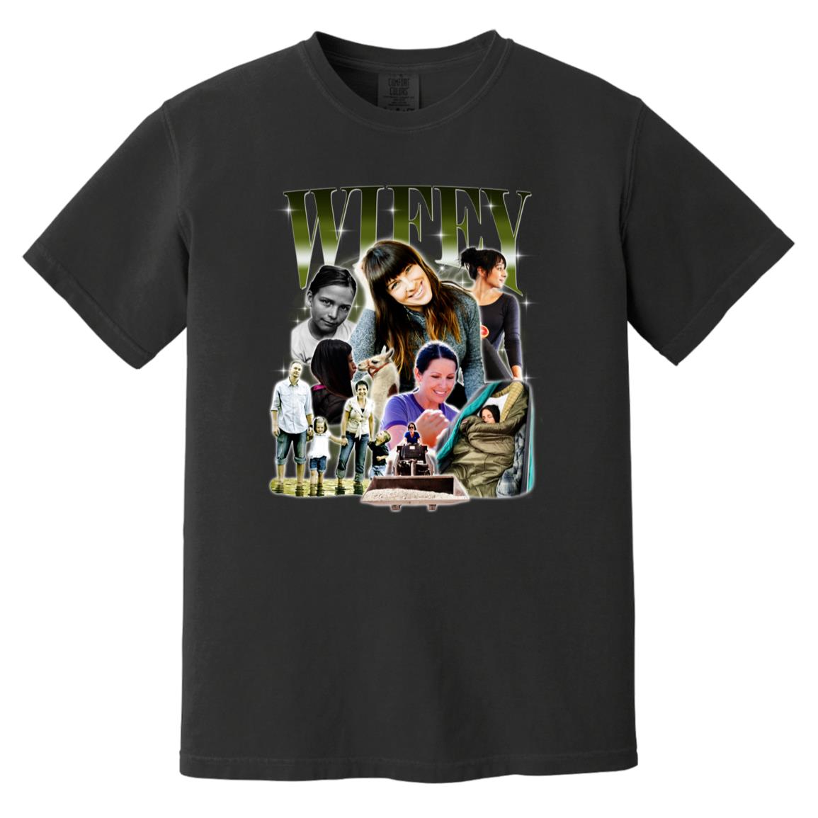 custom 60-2 - wifey army Custom Comfort Colors Unisex T-Shirt Personalized bootleg rap tee-Black-Family-Gift-Planet