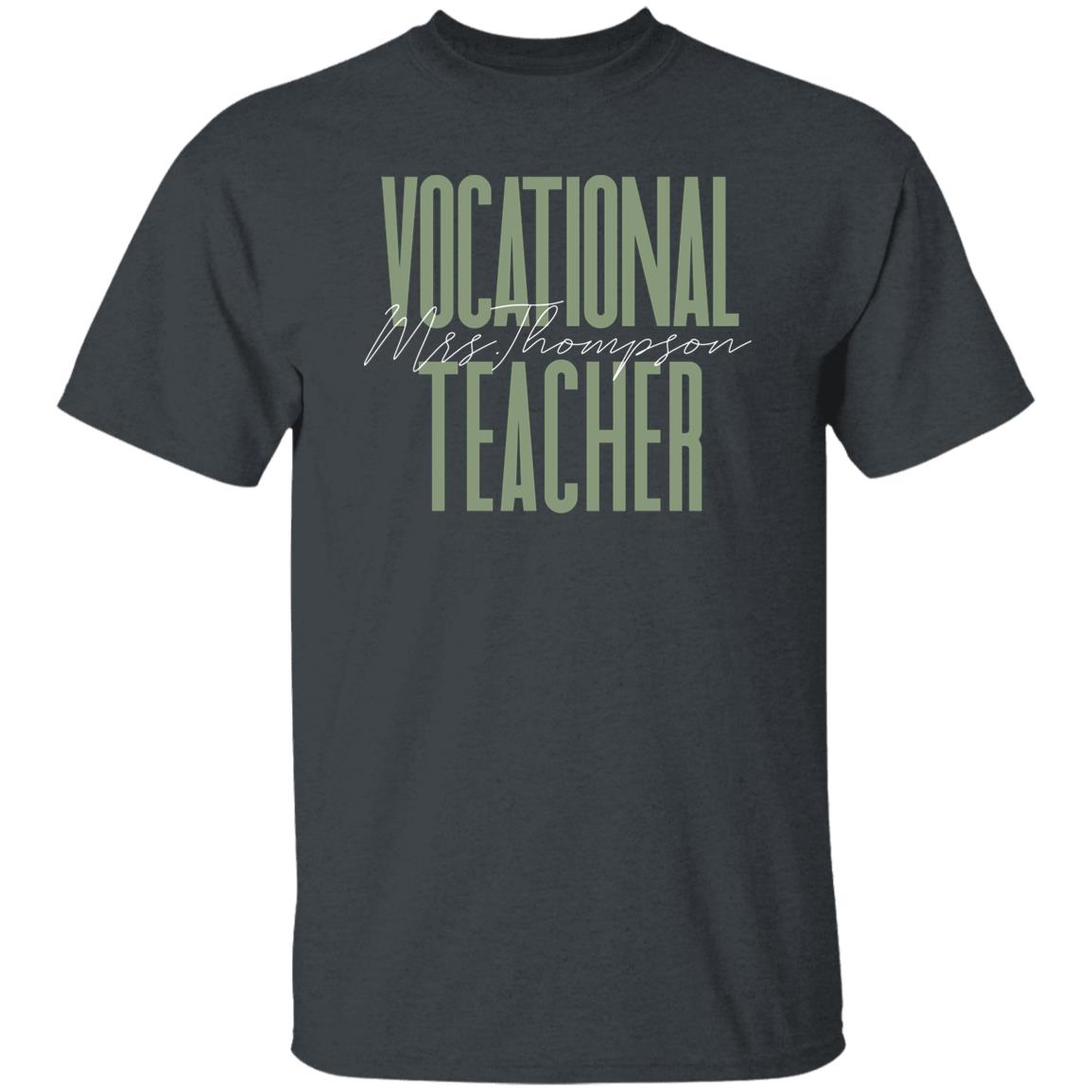 Vocational teacher T-Shirt gift Career and Technical education teacher Customized Unisex tee Black Navy Dark Heather-Family-Gift-Planet