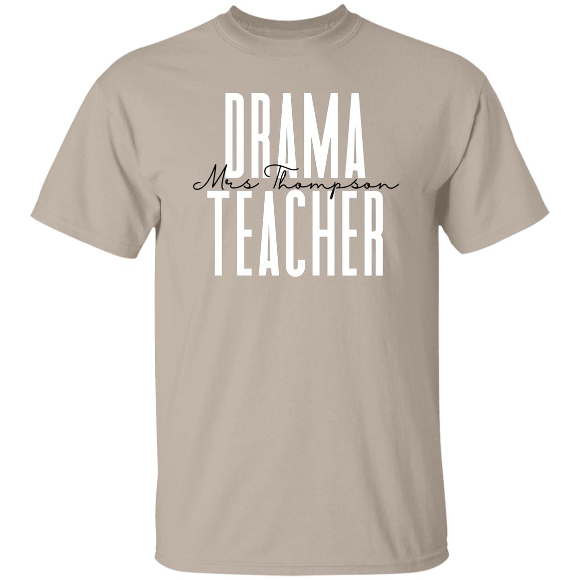 Personalized Drama teacher Unisex T-shirt Custom name theater teacher Sand Blue Pink-Family-Gift-Planet