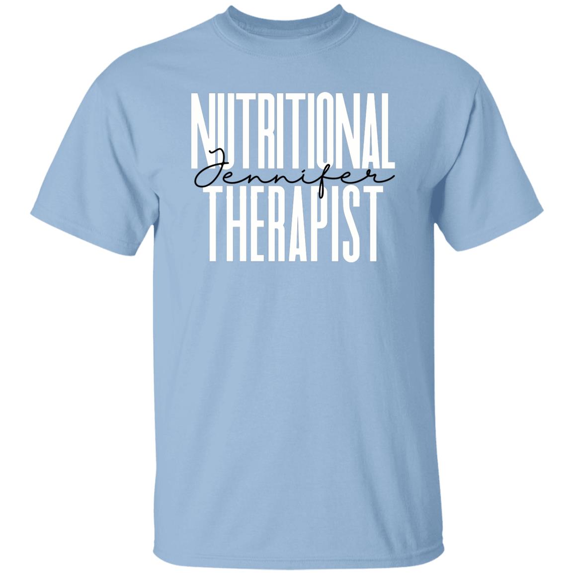 Personalized Nutritional therapist T-shirt gift Custom name Nutritionist dietologist Unisex Tee Sand Pink Light Blue-Family-Gift-Planet