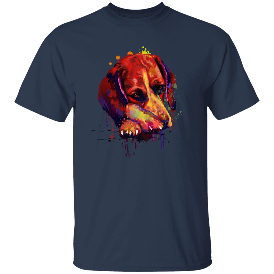 Watercolor Painting Beagle dog Unisex shirt S-2XL black navy dark heather-Navy-Family-Gift-Planet