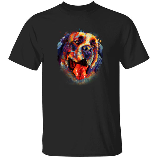 Watercolor Painting Bernard dog Unisex shirt S-2XL black navy dark heather-Black-Family-Gift-Planet