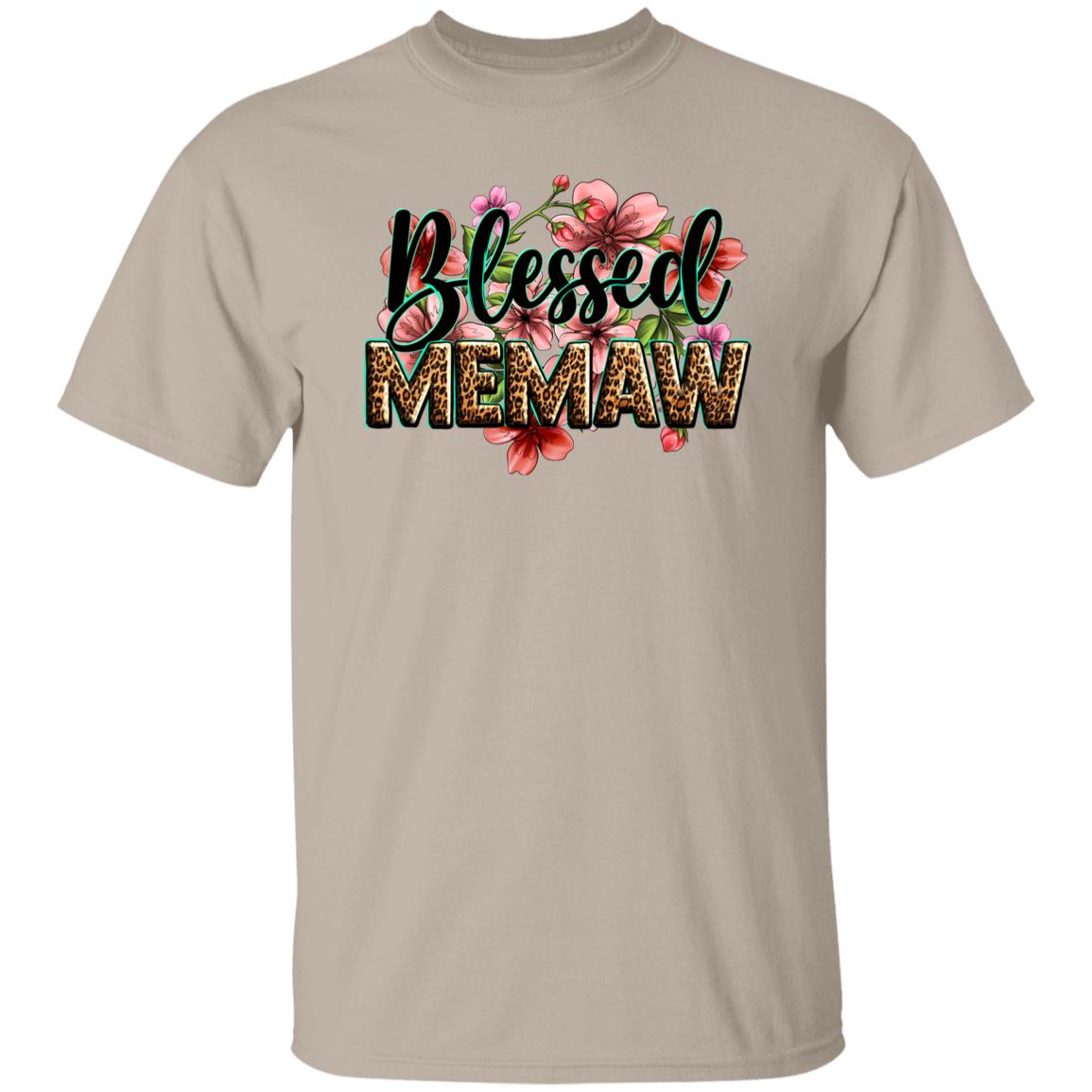 Floral Blessed Memaw T-Shirt gift Blessed Grandma Mother's Day gift Unisex tee Sand White Sport Grey-Family-Gift-Planet