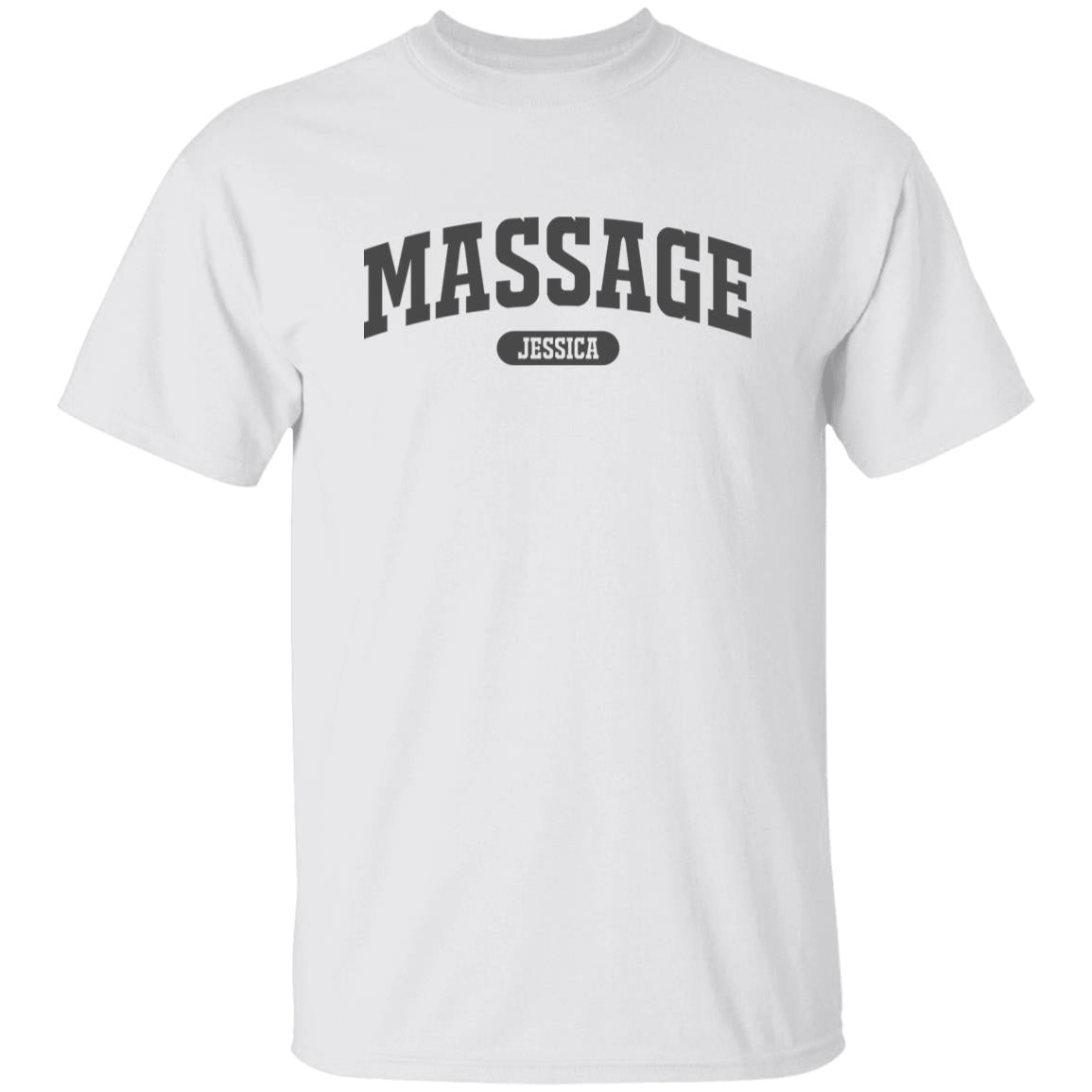 Massage Personalized Unisex T-shirt Custom Massage Therapist White Sand Light Blue-Family-Gift-Planet