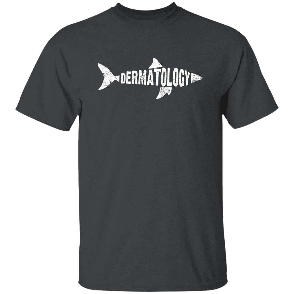 Dermatology Shark T-Shirt Derm squad Dermatology nurse Florida Unisex Tee Black Navy Dark Heather-Family-Gift-Planet