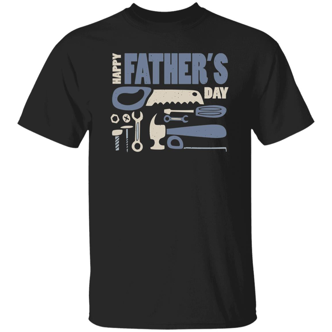 Happy Father's Day T-shirt gift for dad handyman tee black dark heather-Black-Family-Gift-Planet