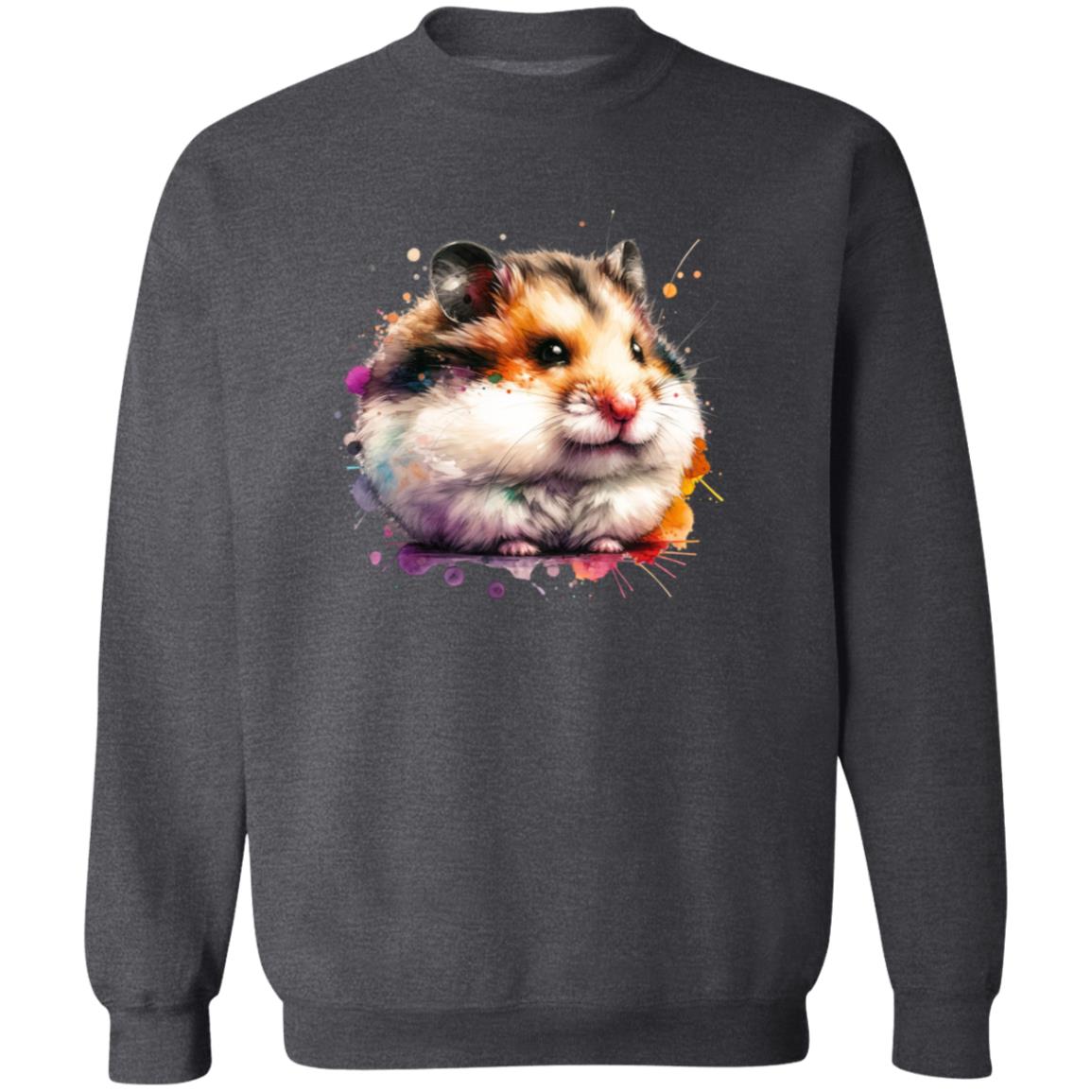 Hamster Color Splash Unisex Sweatshirt Black Navy Dark Heather-Family-Gift-Planet