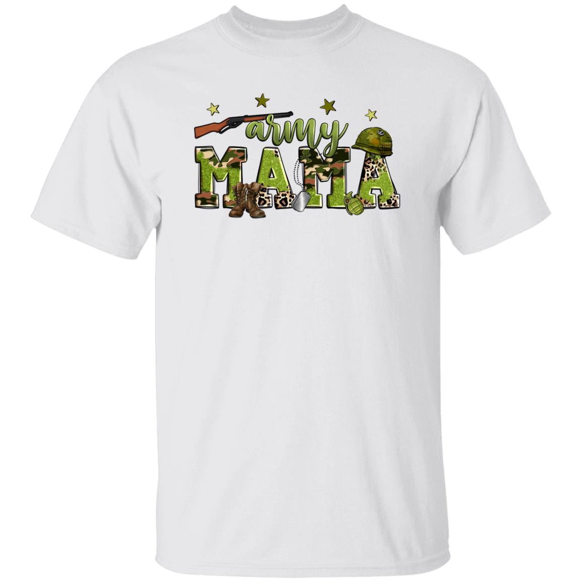 Army mama T-Shirt Military mom Unisex tee White Sand Grey-Family-Gift-Planet