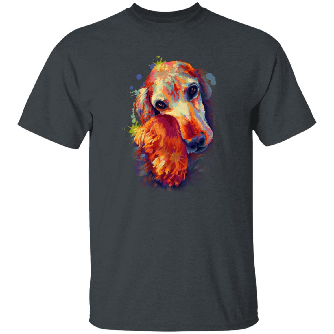 Watercolor Cocker Spaniel dog Unisex shirt S-2XL black navy dark heather-Dark Heather-Family-Gift-Planet