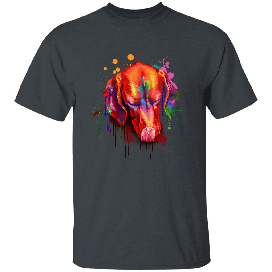 Watercolor Art Vizsla dog Unisex shirt S-2XL black navy dark heather-Dark Heather-Family-Gift-Planet