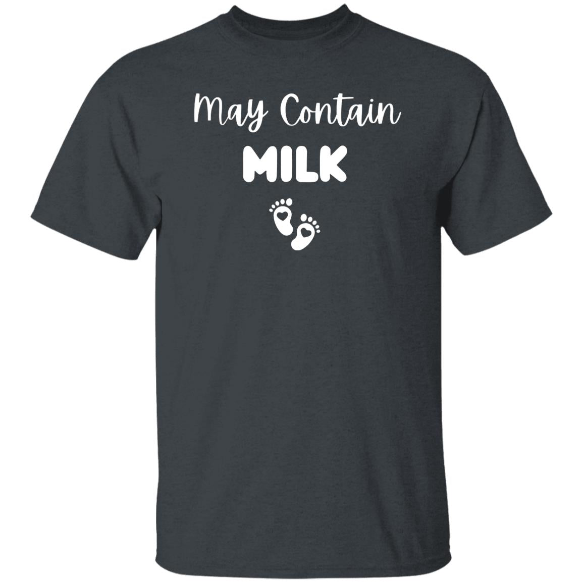 May contain milk Unisex Tshirt New mama baby shower tee Black Dark Heather Navy-Dark Heather-Family-Gift-Planet