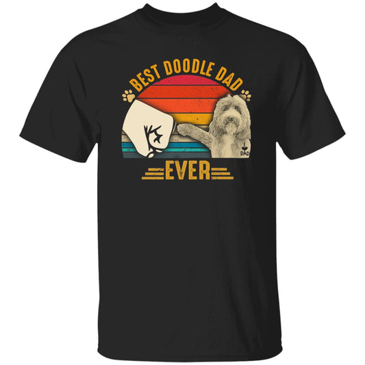 Best Doodle Dad Ever T-Shirt gift Doodle Dog owner Unisex tee Black Navy Dark Heather-Black-Family-Gift-Planet