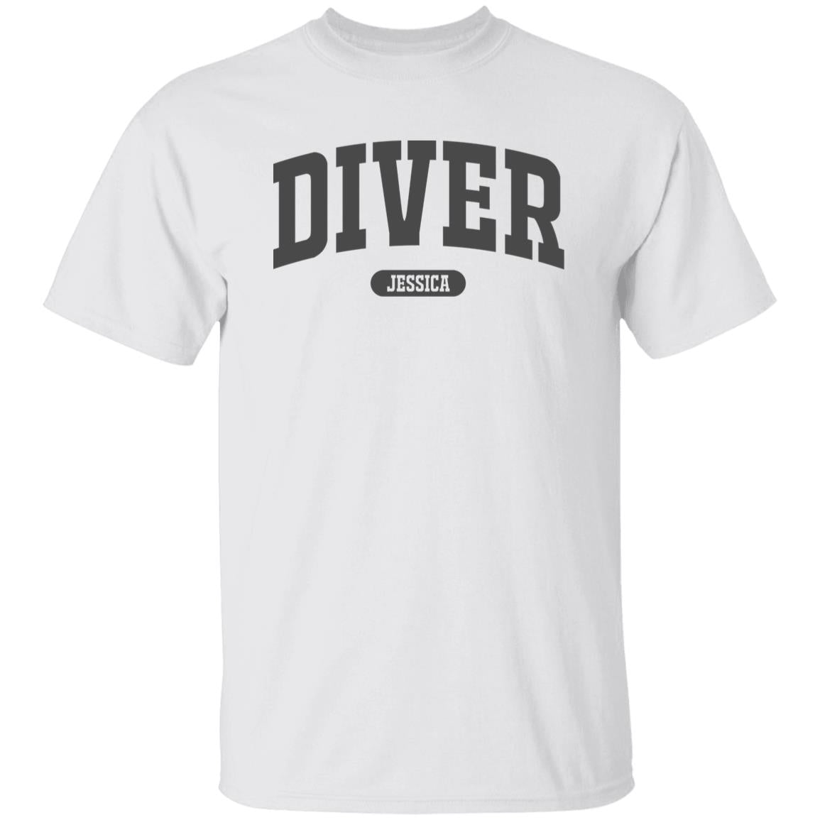 Diver Personalized Unisex T-shirt Custom Scuba diving White Sand Light Blue-Family-Gift-Planet