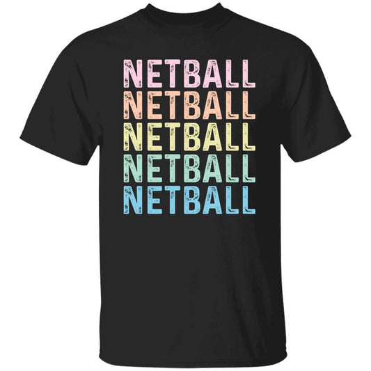 Netball Unisex Shirt, Netball team tee Black S-2XL-Black-Family-Gift-Planet
