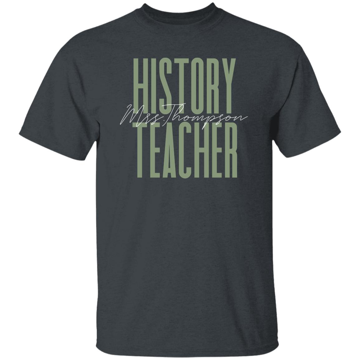 History teacher T-Shirt gift Historian Customized Unisex tee Black Navy Dark Heather-Family-Gift-Planet