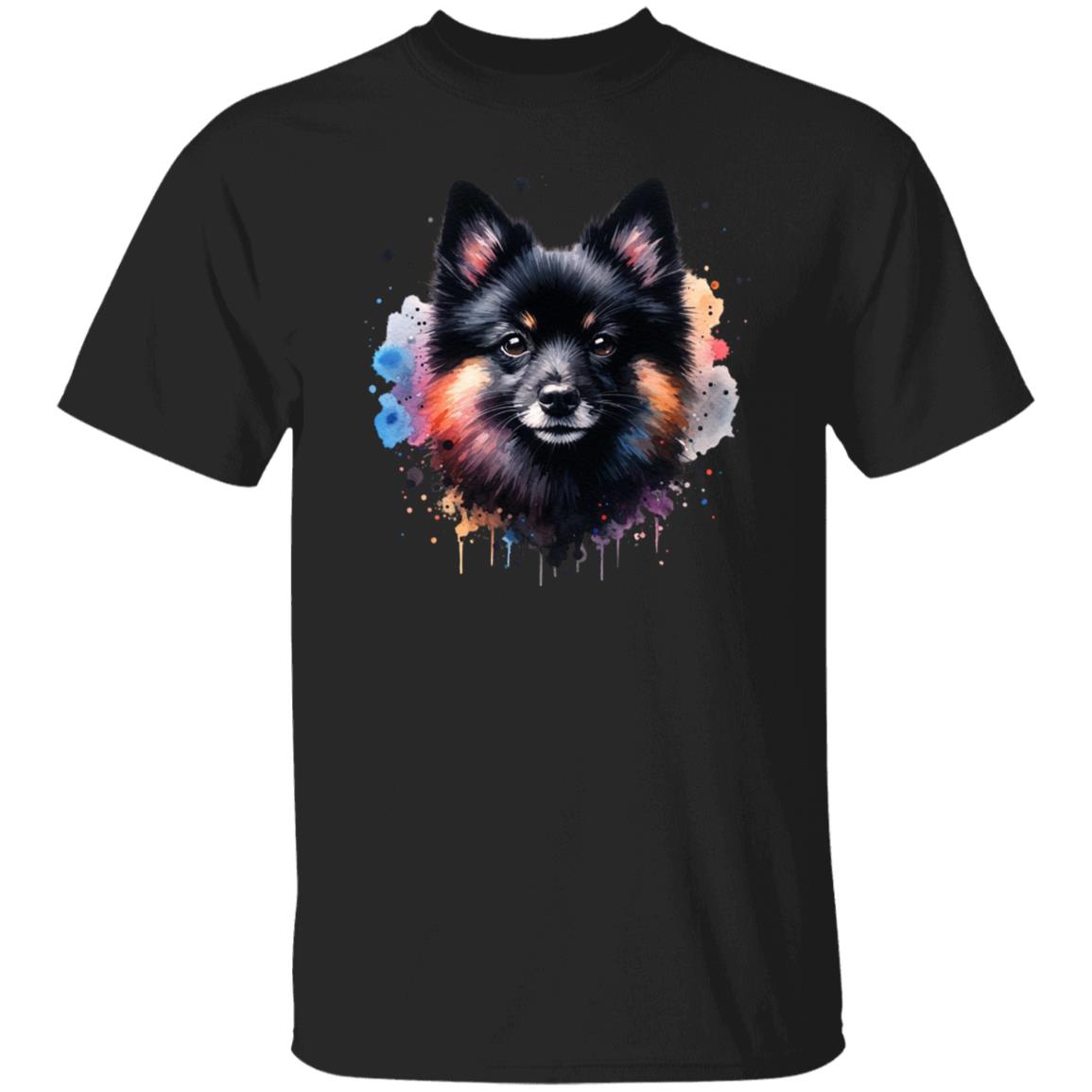 Schipperke dog mama Color Splash Unisex T-shirt Black Navy Dark Heather-Family-Gift-Planet