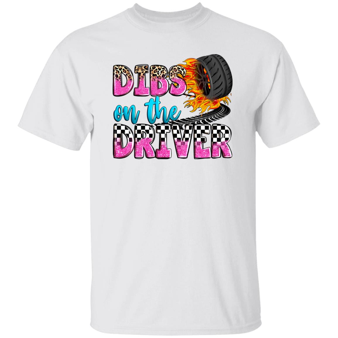 Dibs on the driver T-Shirt gift Racer wife truck driver girlfriend Unisex Tee Sand White Sport Grey-Family-Gift-Planet