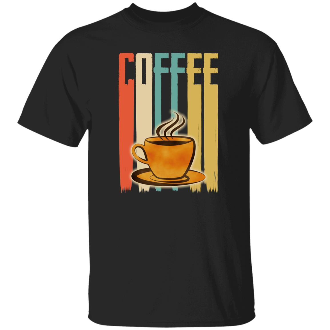 Coffee retro Unisex shirt gift coffee lover tee black navy dark heather-Black-Family-Gift-Planet