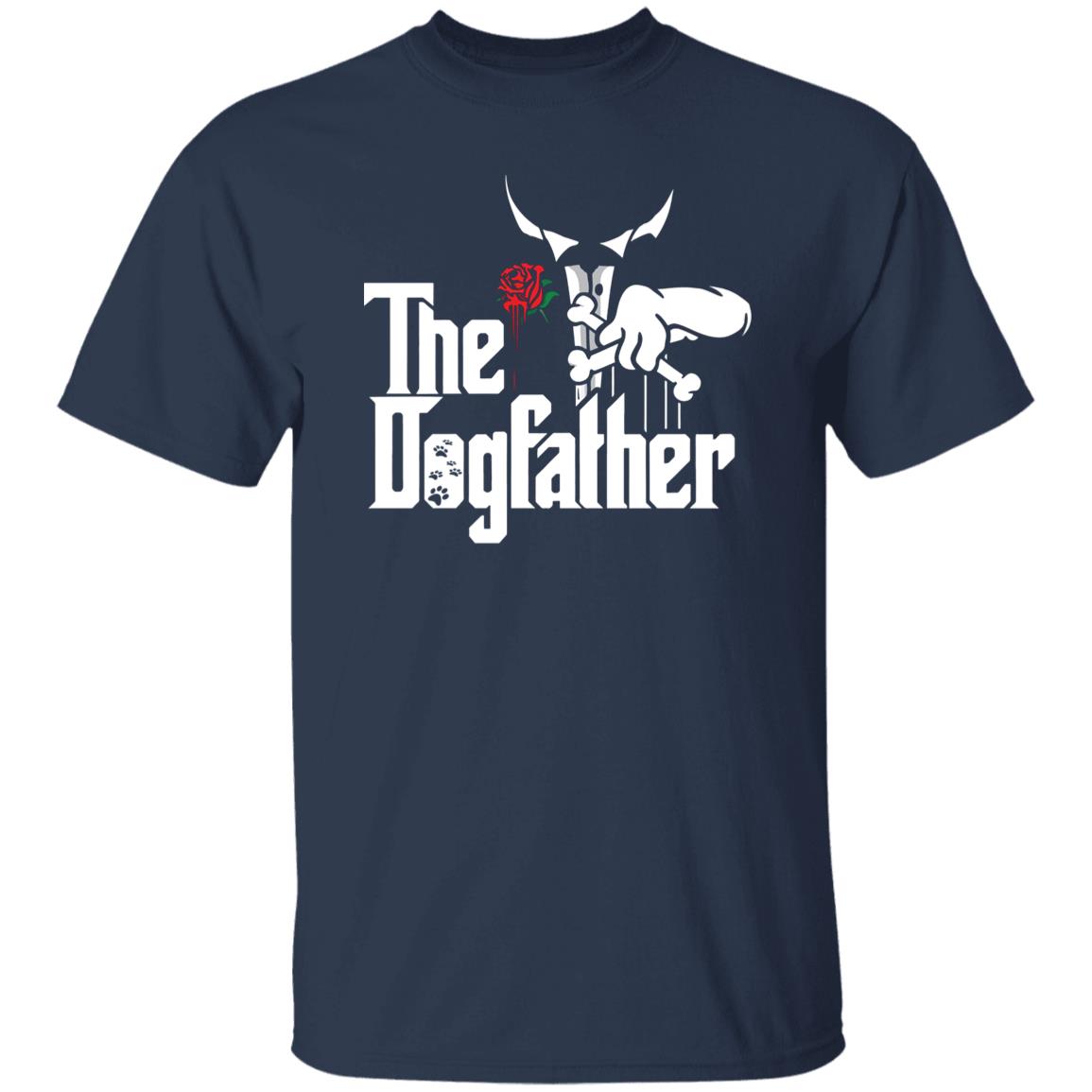 The Dogfather T-Shirt gift Dog dad dog owner Unisex tee Black Navy Dark Heather-Navy-Family-Gift-Planet