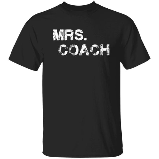 Mrs coach Unisex T-shirt gift for Coach wife tee black dark heather-Black-Family-Gift-Planet