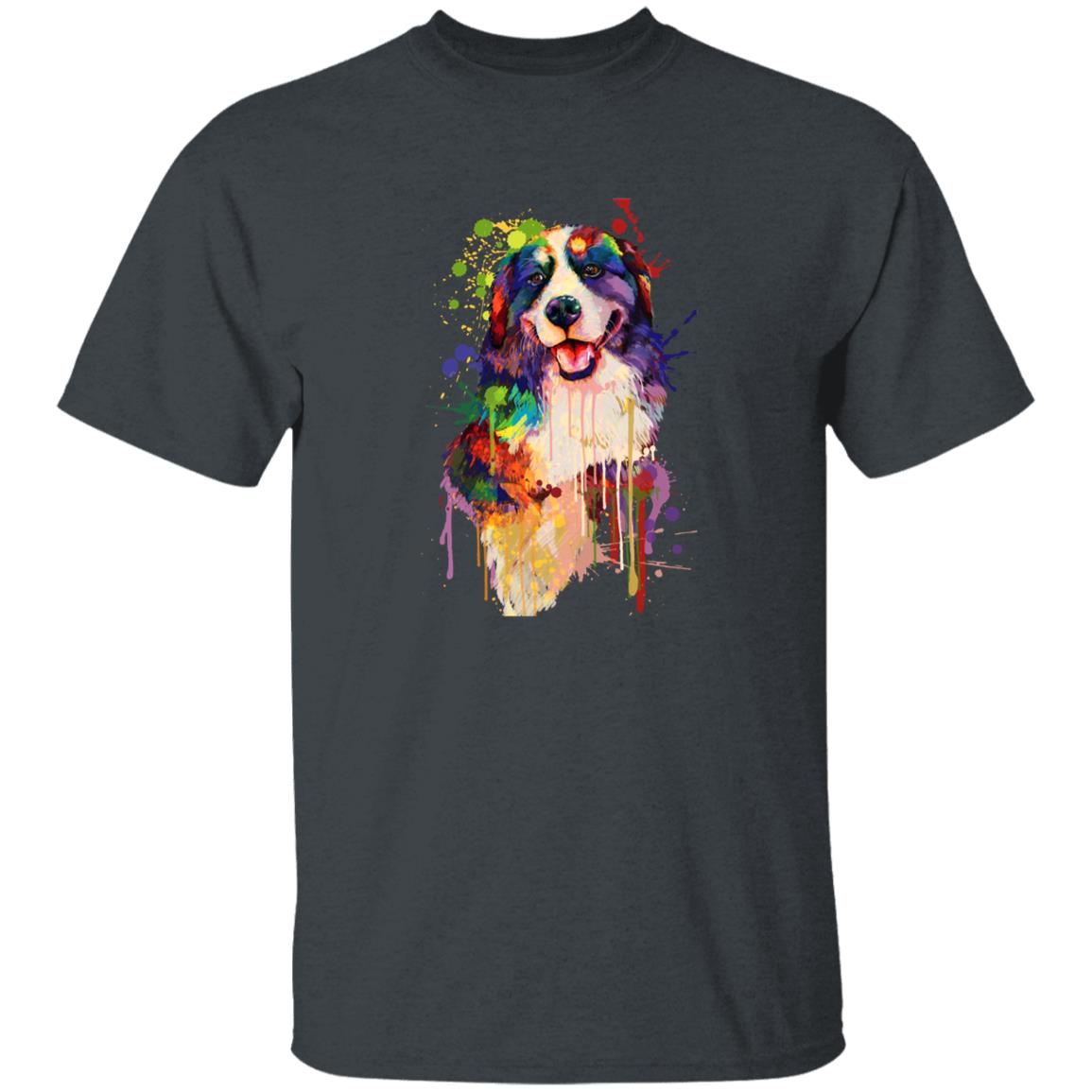 Watercolor Art Bernese Mountain dog Unisex shirt S-2XL black navy dark heather-Dark Heather-Family-Gift-Planet