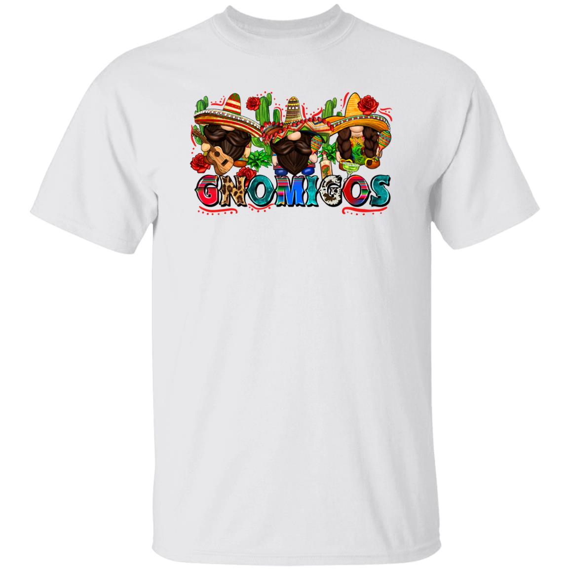 Gnomigos T-Shirt gift Three Mexican Gnomes Cinco de mayo Unisex tee Sand White Sport Grey-Family-Gift-Planet