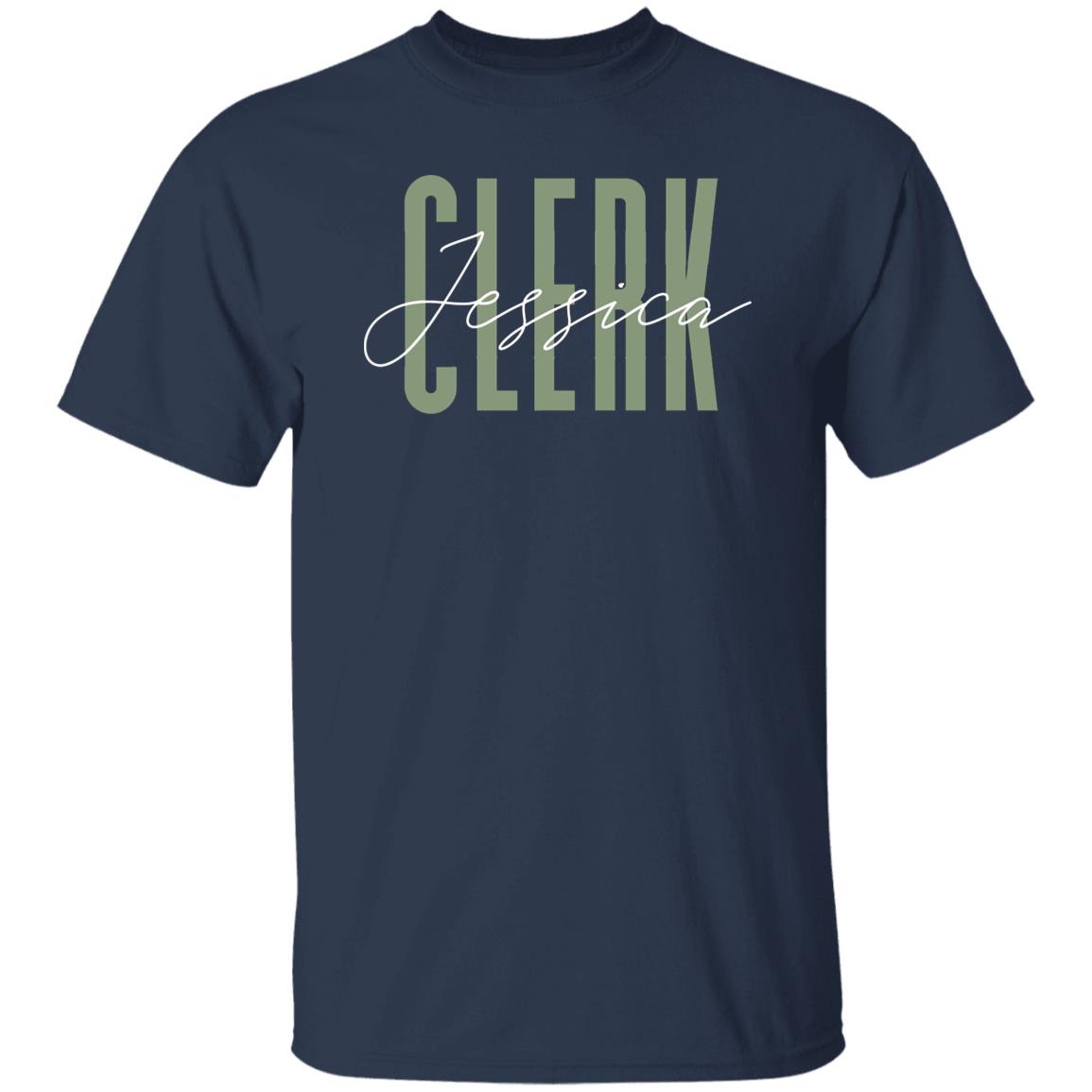 Clerk T-Shirt gift Office Clerk Court Clerk Customized Unisex tee Black Navy Dark Heather-Family-Gift-Planet