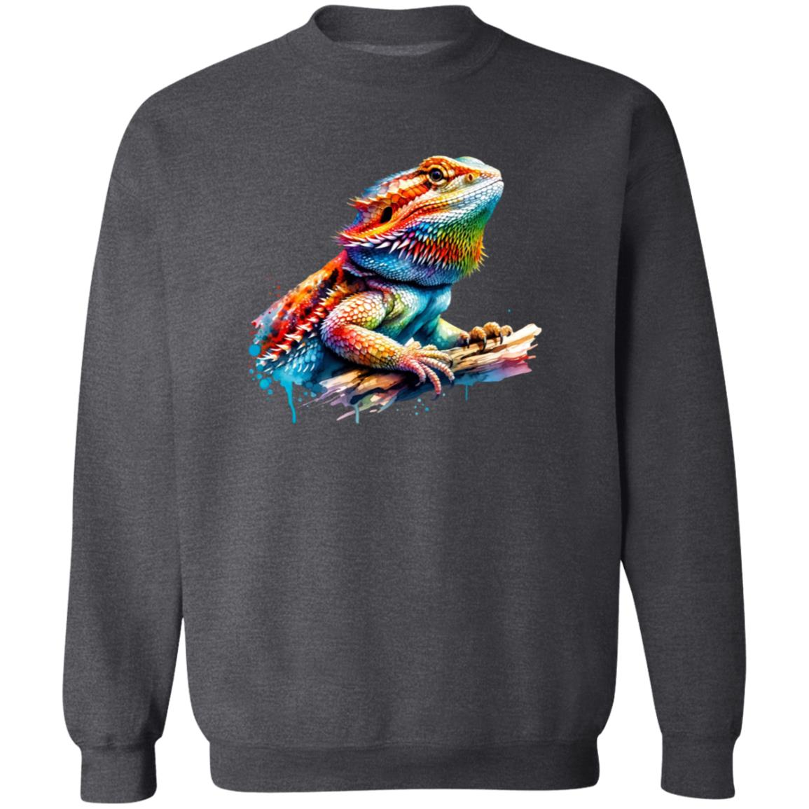 Colorful Bearded Dragon mama Unisex Sweatshirt Black Navy Dark Heather-Family-Gift-Planet