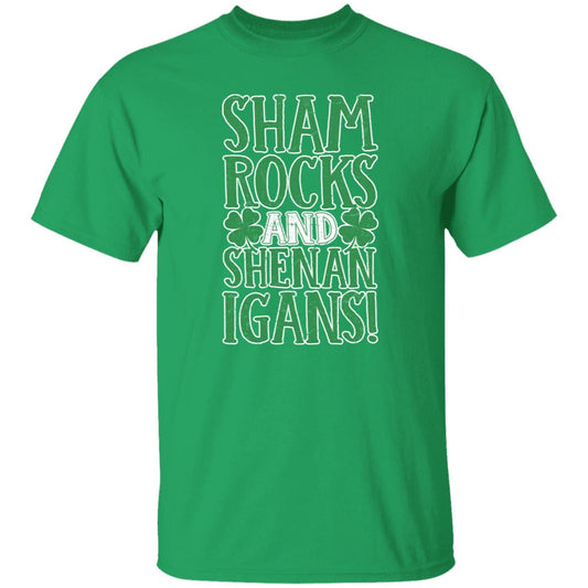 Shamrocks and Shenanigans St Patrick Day Unisex t-shirt 4XL 5XL 6XL Irish Green-Irish Green-Family-Gift-Planet