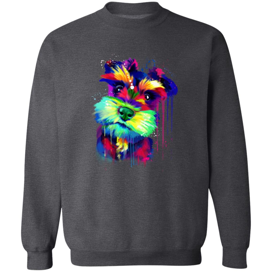 Artistic Schnauzer dog Unisex Crewneck Sweatshirt digital Art-Family-Gift-Planet