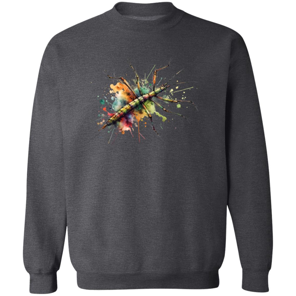 Stick bug Color Splash Unisex Sweatshirt Black Navy Dark Heather-Family-Gift-Planet
