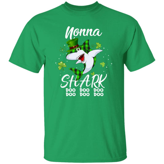 Nonna Shark Doo Irish St Patrick Day Unisex t-shirt Grandmother shark 4XL 5XL 6XL-Irish Green-Family-Gift-Planet