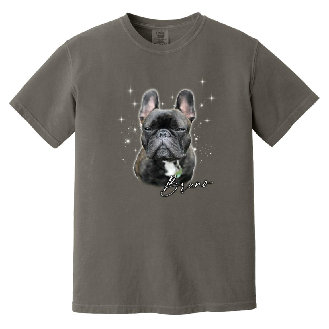 dog one photo 2 Custom Comfort Colors Unisex T-Shirt Personalized bootleg rap tee-Pepper-Family-Gift-Planet