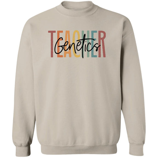 Genetics teacher Sweatshirt Crewneck Unisex Gildan Sand Ash S-2XL-Sand-Family-Gift-Planet