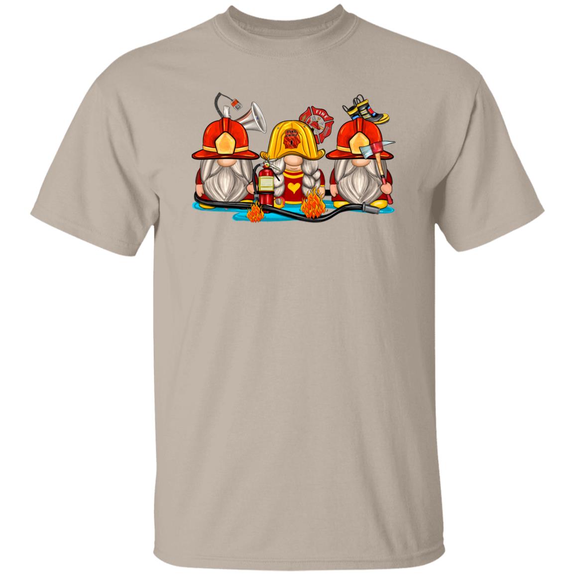 Firefighter Gnomes Unisex shirt fire fighter Christmas gift White Sand-Family-Gift-Planet